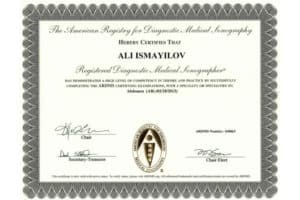 diagnostic medical sonographer salary: ARDMS Certificate